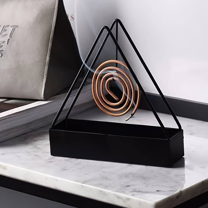 Simple Triangle-shaped Iron Mosquito Coil Holder Creative Hanging