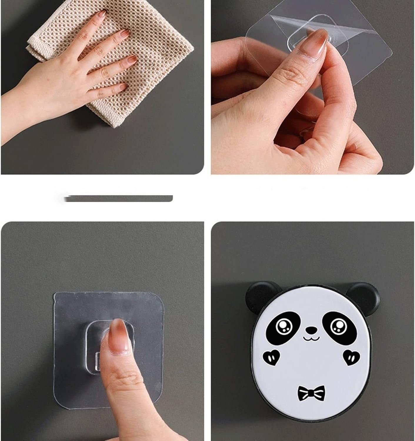 Wall Mounted Cute Panda Soap Dish Holder