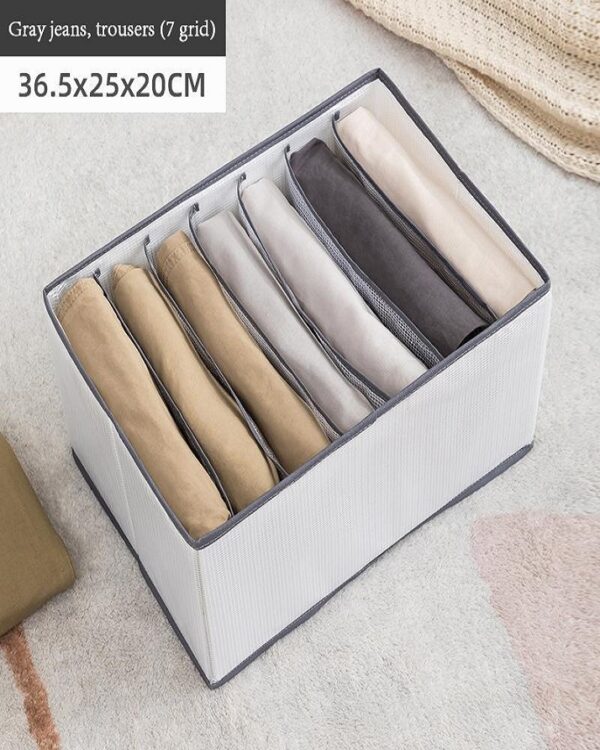 7 Grids Washable Wardrobe Clothes Organizer, Jeans Compartment