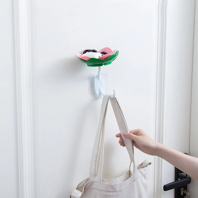 Double Wall Hanging Drain Soap Box Multifunctional Lotus