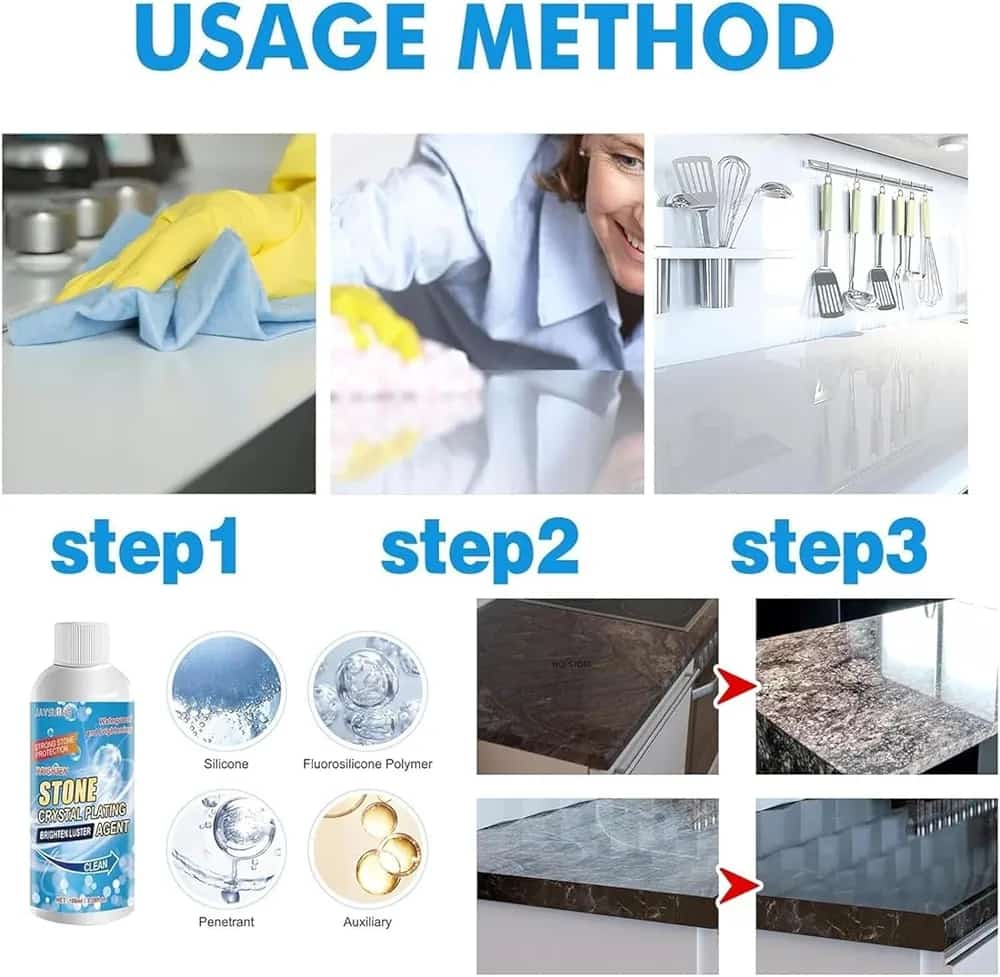 Stone crystal Agent Cleaner, Marble Cleaner and Polish