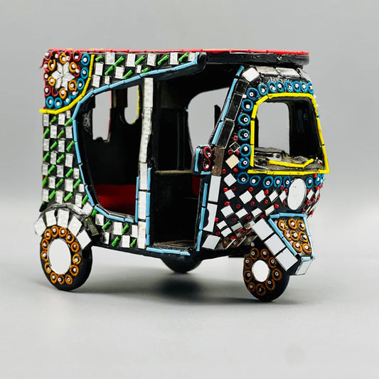 RIKSHAW ART GLASS WORK RIKSHAW Colorful Art Antique