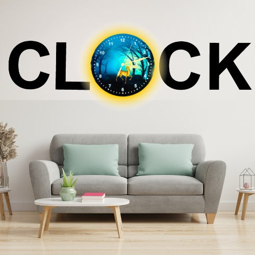 3D Wooden Alphabetic Clock With Esthetic Dial