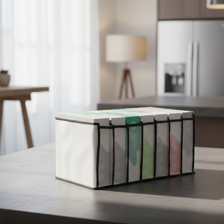 7 Grid Non-Woven Clothes Organizer for Wardrobe