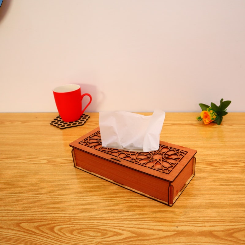 Wooden Tissue Box Elegant Design Smooth Finish Easy