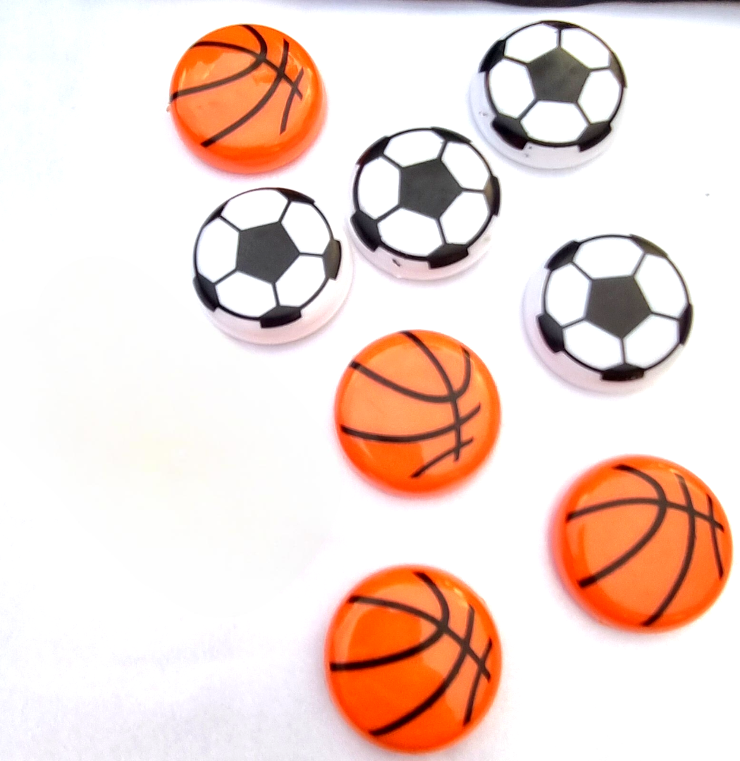 Basketball & Football Refrigerator Magnets