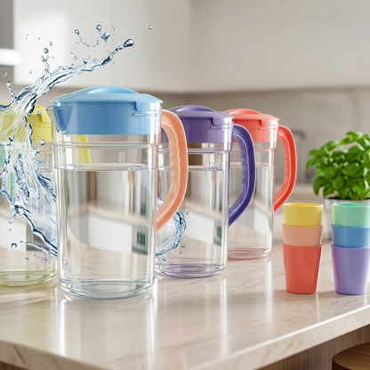Premium 2.8 Liter Water Jug with 6 Glasses