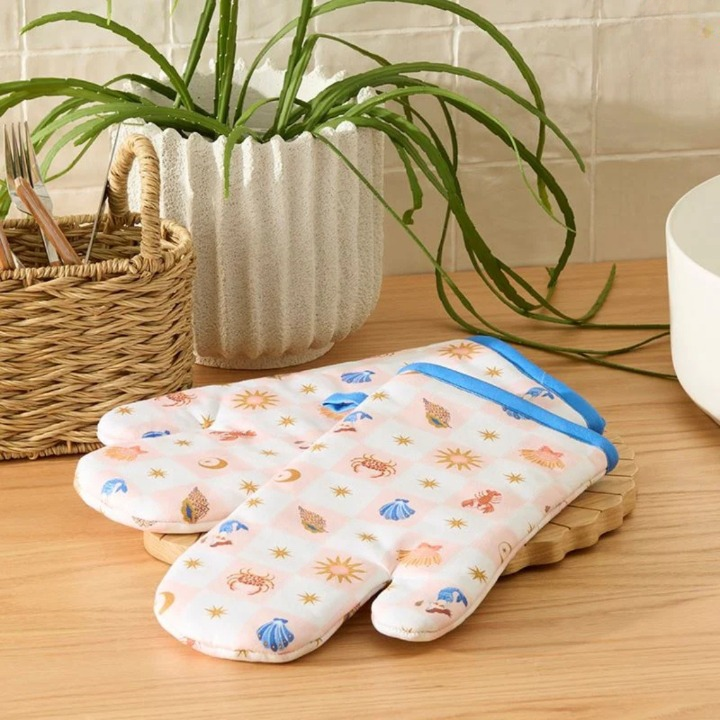 Premium Heat Resistant Oven Mitts 2Pcs Extra Long