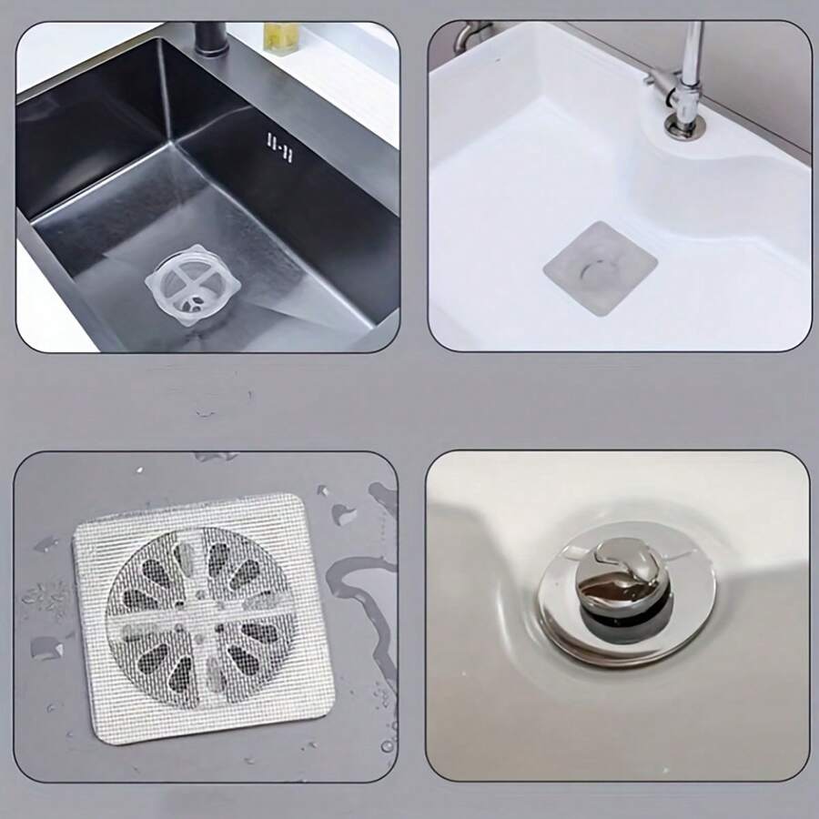 pack Of 4 Multifunctional Sticker Drainer Netfor bathroom
