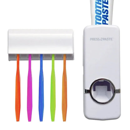 Tooth Paste Dispenser With 5 Brush Holder Wall