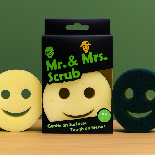 Smiley Face Scrub Sponge – Mr. & Mrs. Scrub