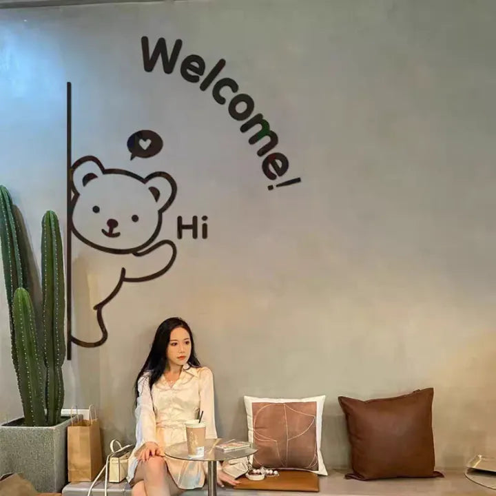 3d wall art with cute teddy bear shaped