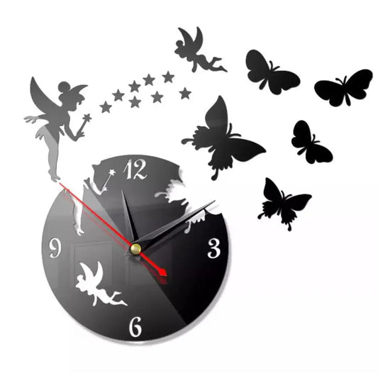 3d wall clock with light Wooden Clock