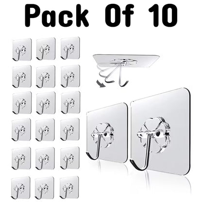 Transparent Self-Adhesive Wall Hooks Sticker