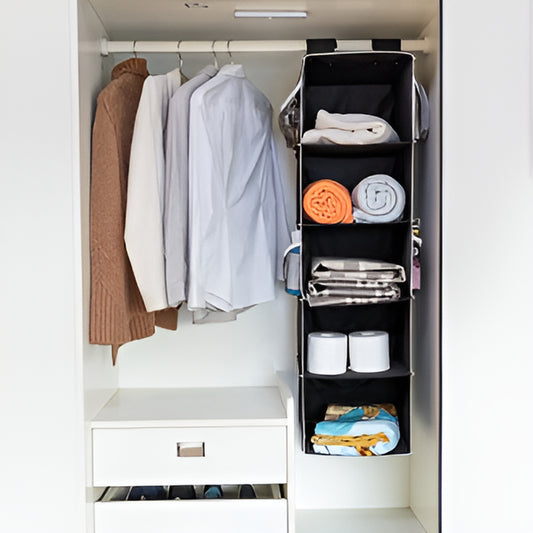 5 Shelf Clothes Hanging Organizers Pant Organizer Wardrobe
