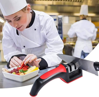 3-In-1 Diamond Coated Knife Sharpener Set with Ceramic
