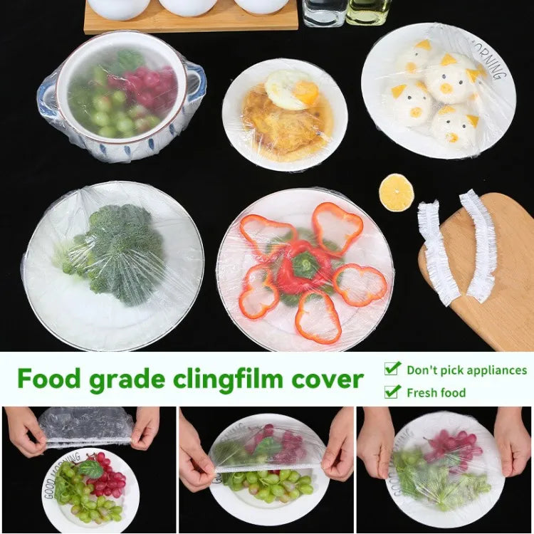 100pc Disposable Cling Film Cover Household Refrigerator Food
