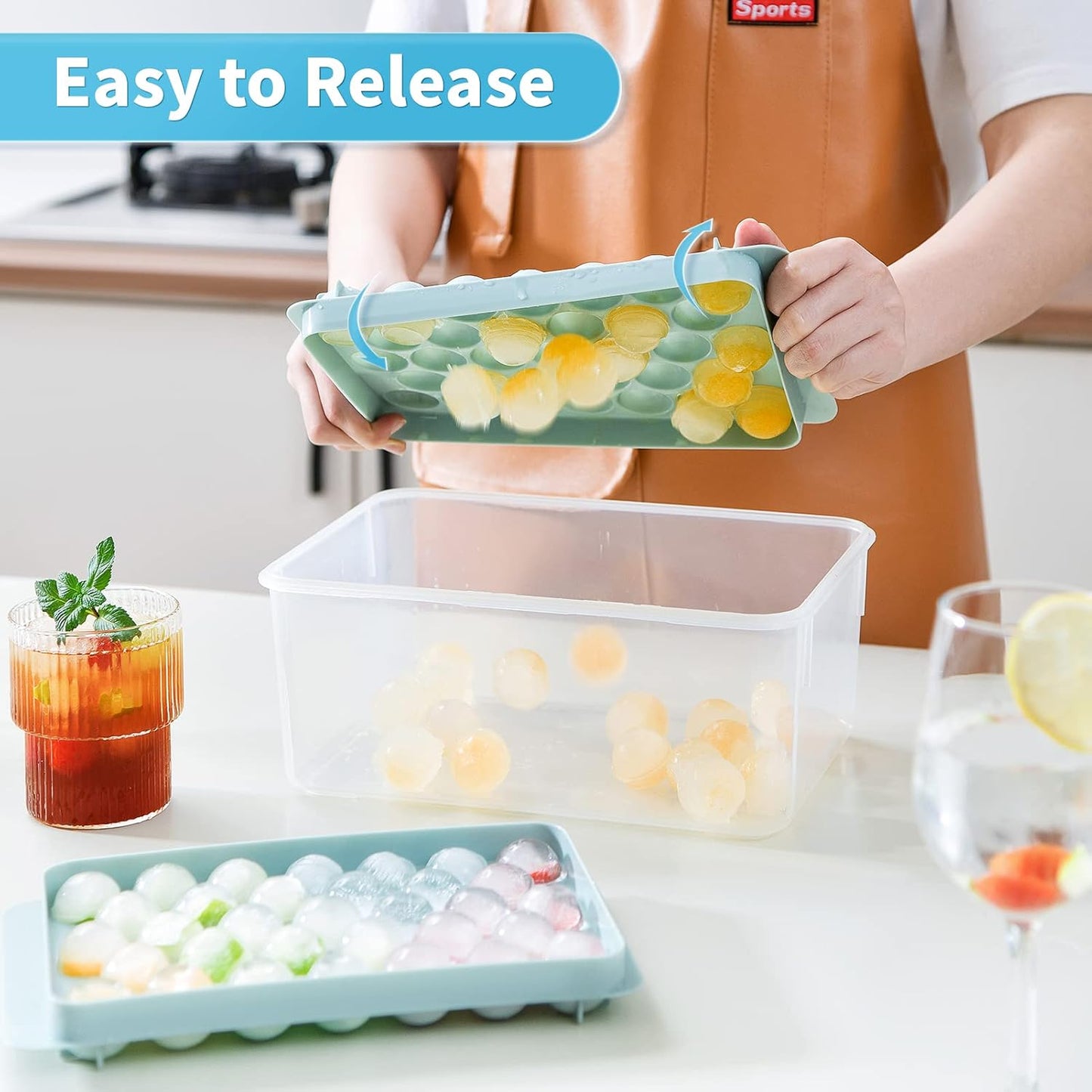 Round Ice Cube Tray & Sphere Ice Ball