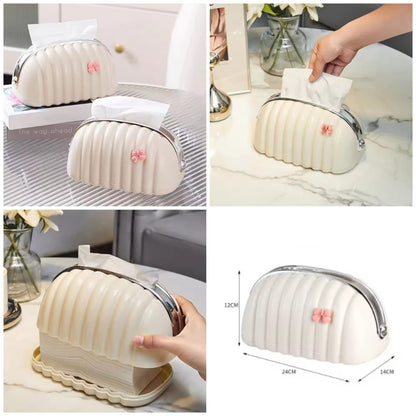 Decorative Shell Tissue Box Case Elegant And Modern