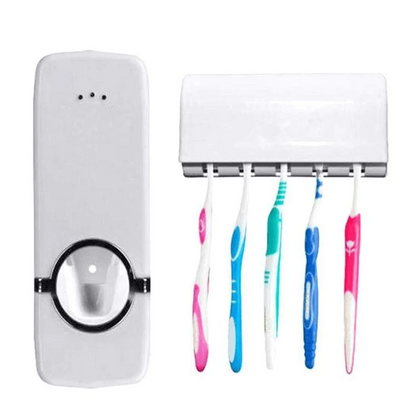 Automatic Toothpaste Dispenser With Toothbrush Holder Easy Use