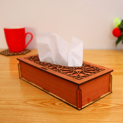 Wooden Tissue Box Elegant Design Smooth Finish Easy