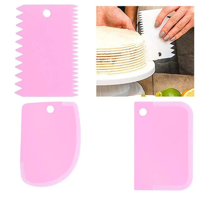 3PCS/Set DIY Cake Cream Scraper Set Cake Decorating