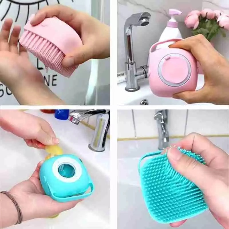 Silicone Bath and Body Shower Brush with Liquid