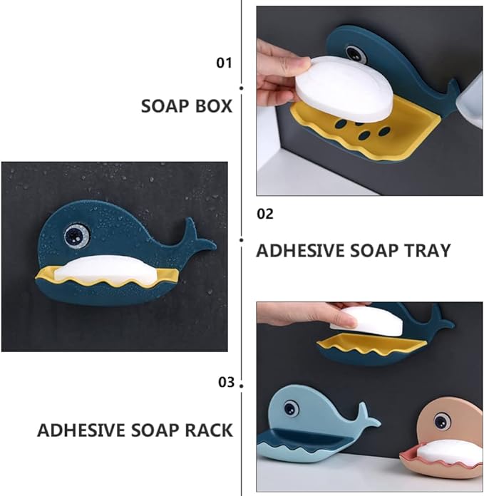 Whale Fish Shaped Soap Holder for Bathroom