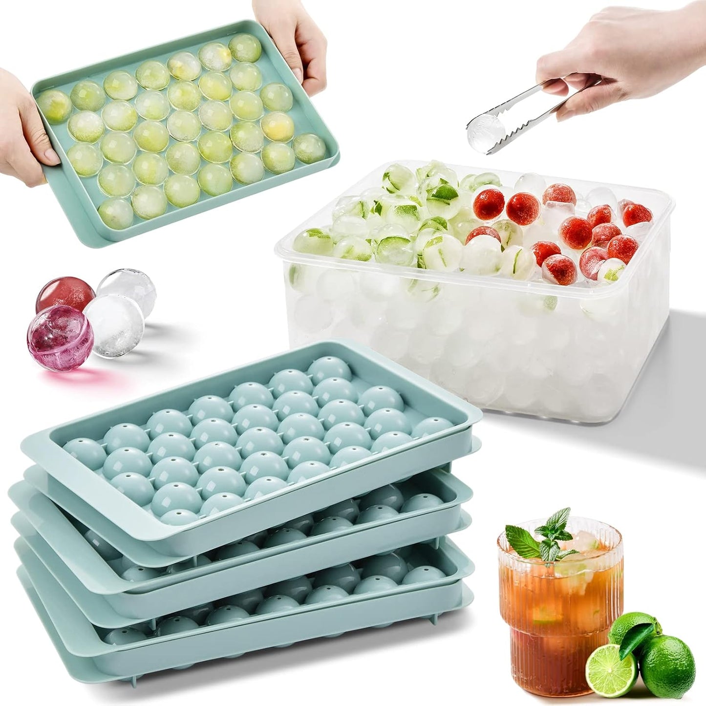 Round Ice Cube Tray & Sphere Ice Ball