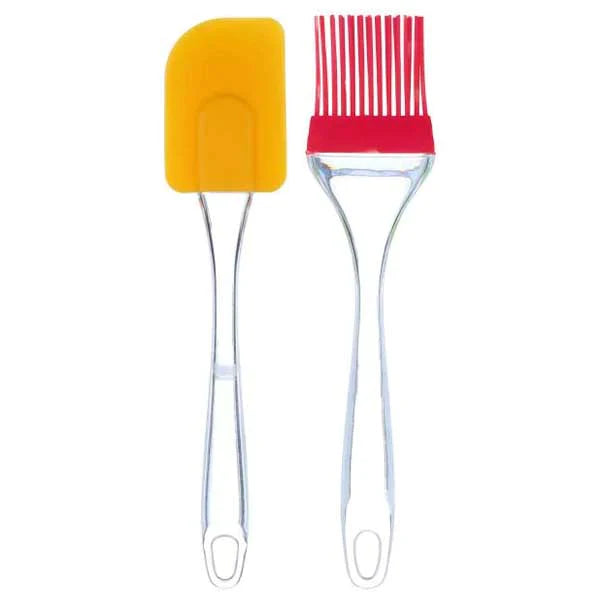 Pack Of 2 - Large Spatula &amp; BBQ Oil Brush