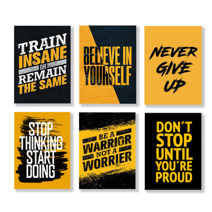 set of 6 Motivational wooden canvas frames