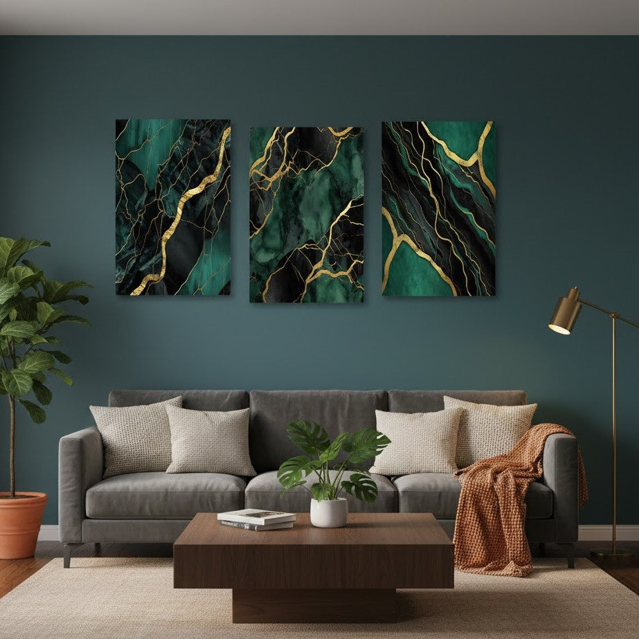 3 Pc Marble Design Phototiles Wall Art Set