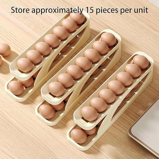 15 Egg Storage Box Rolling Design Space Saving