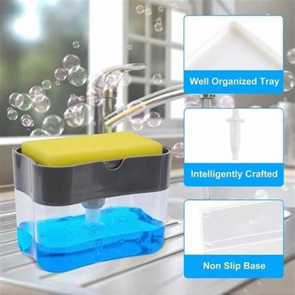 2-in-1 Soap Pump Dispenser with Sponge Holder