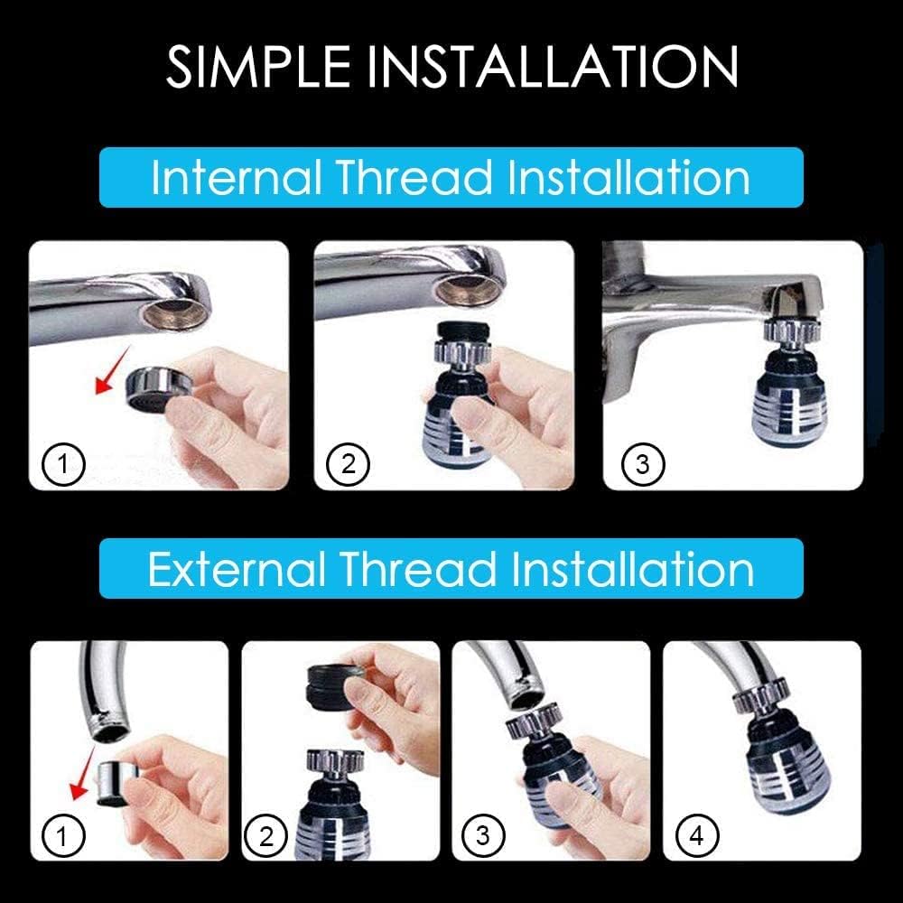 Multifunctional 360° water Faucet Kitchen Sink Faucet Sprayer