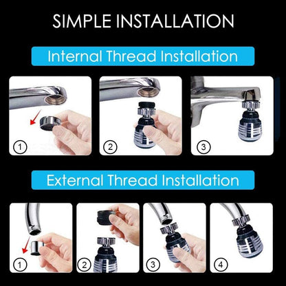 Multifunctional 360° water Faucet Kitchen Sink Faucet Sprayer