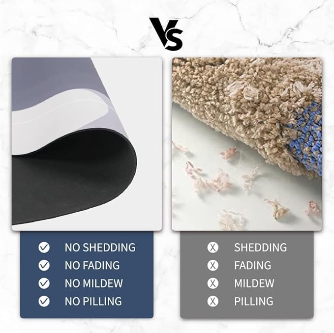 Nonslip Soft Rubber Bath Mat for Bathtub