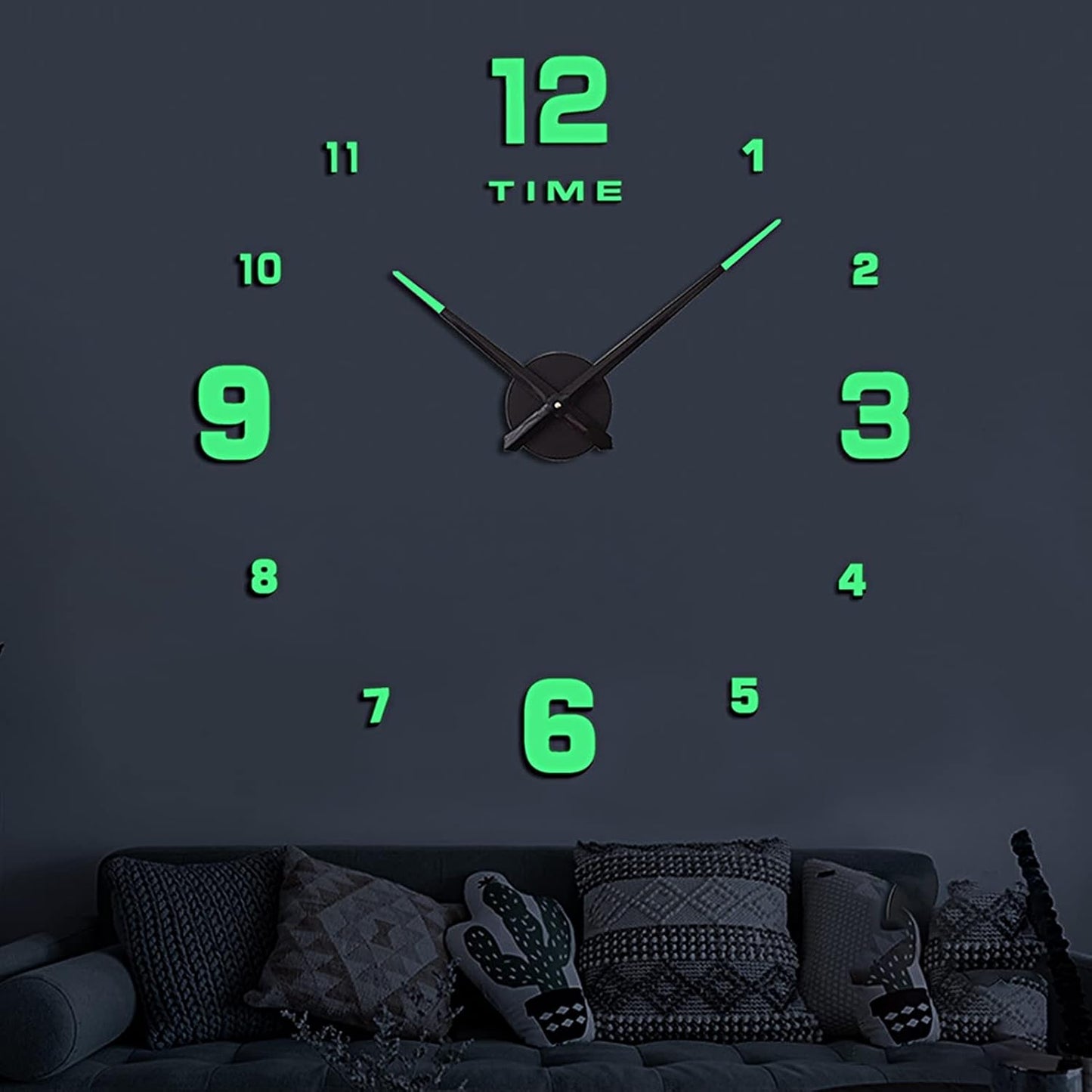 Wooden Numbers Wall Clocks Round Dial only Glow