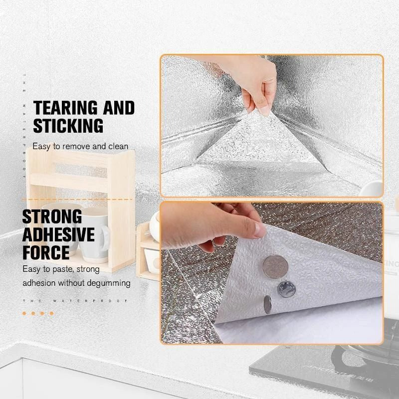 Silver Foil Kitchen Waterproof & Oil Proof Self-Adhesive