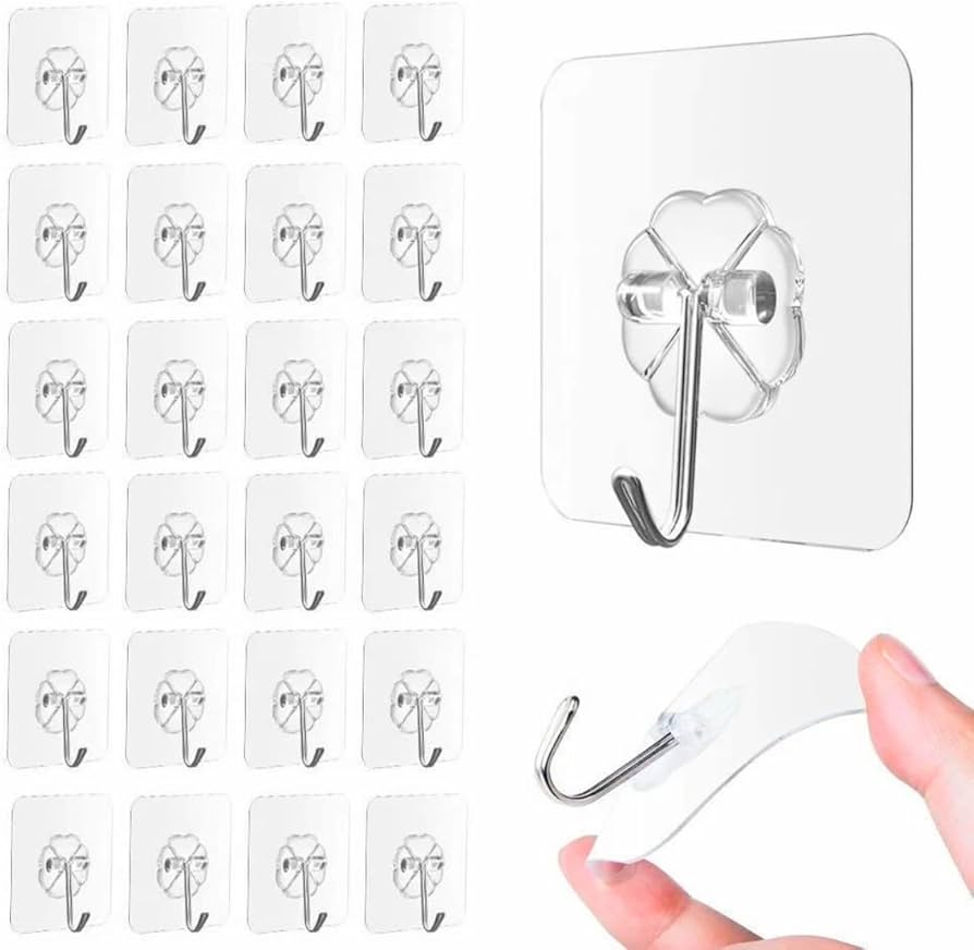 Transparent Self-Adhesive Wall Hooks Sticker