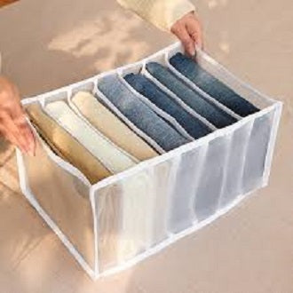 7 Grids Washable Wardrobe Clothes Organizer, Jeans Compartment