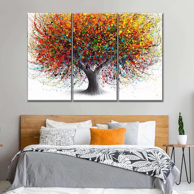 Fotocraft Tree Of Festivity Absttract 3 Piece Canvas