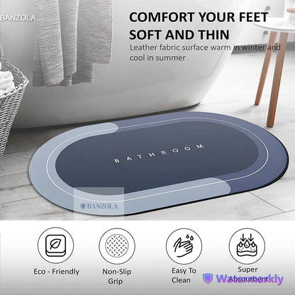Nonslip Soft Rubber Bath Mat for Bathtub