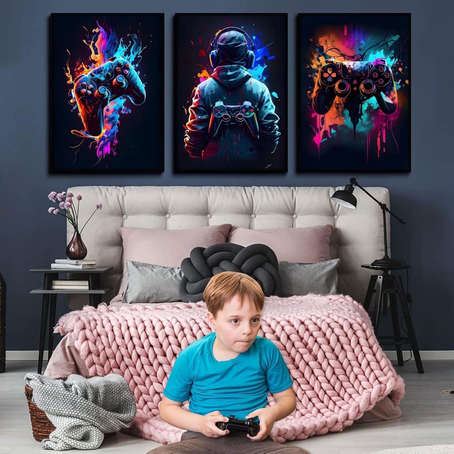 3Pcs Cool Gaming Wall Art Retro Video Game