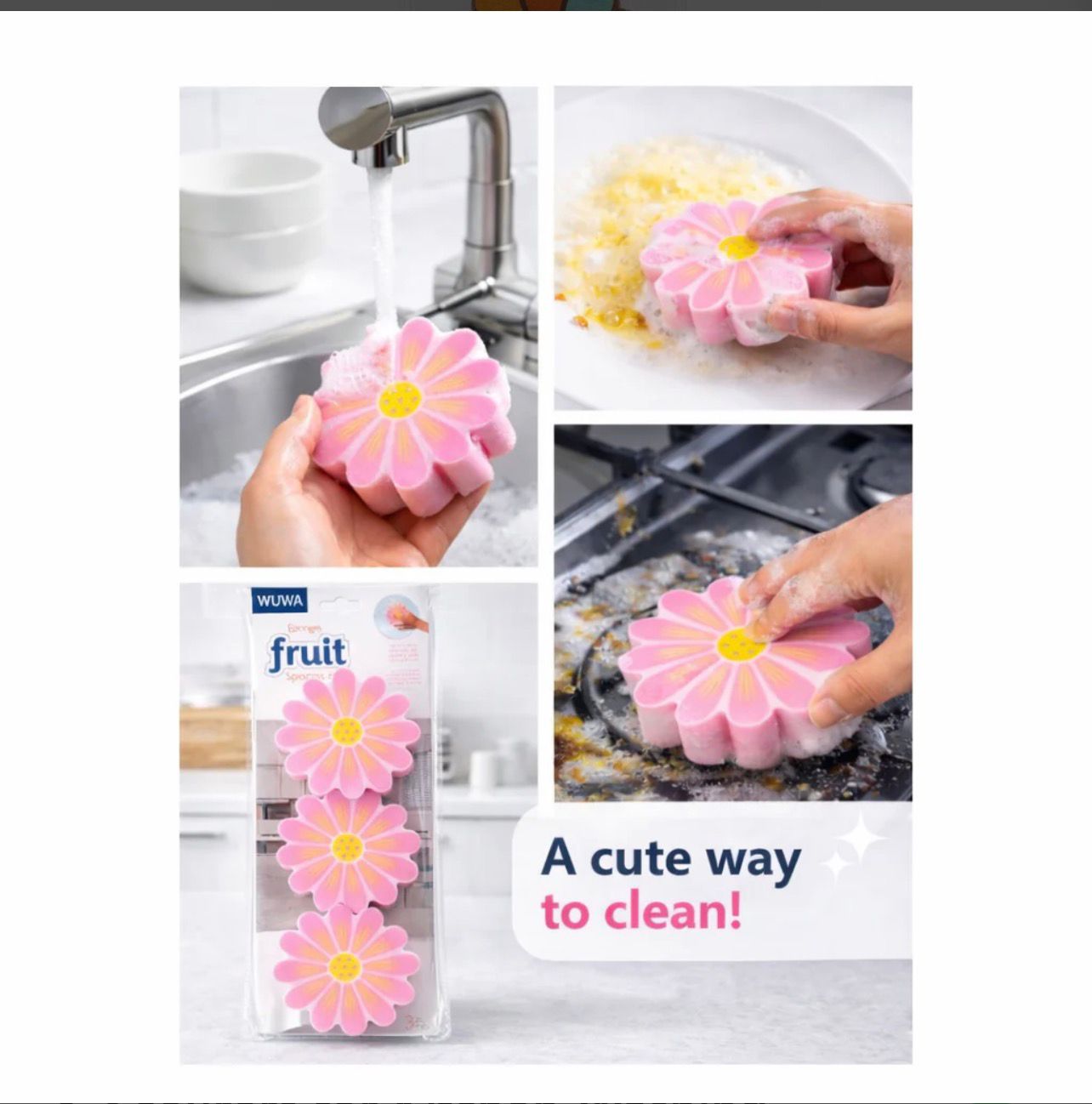 Zidello Soft Non-Scratch Cleaning Sponges & Scourers