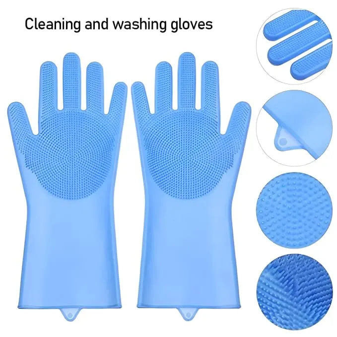 Silicone Dishwashing & Cleaning Pair Gloves