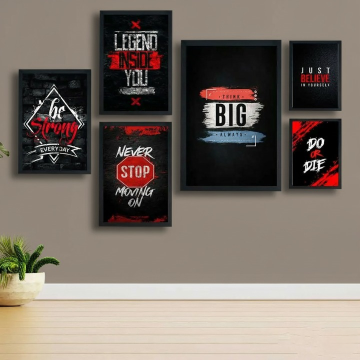 Motivational Wooden Wall Art Frame Set