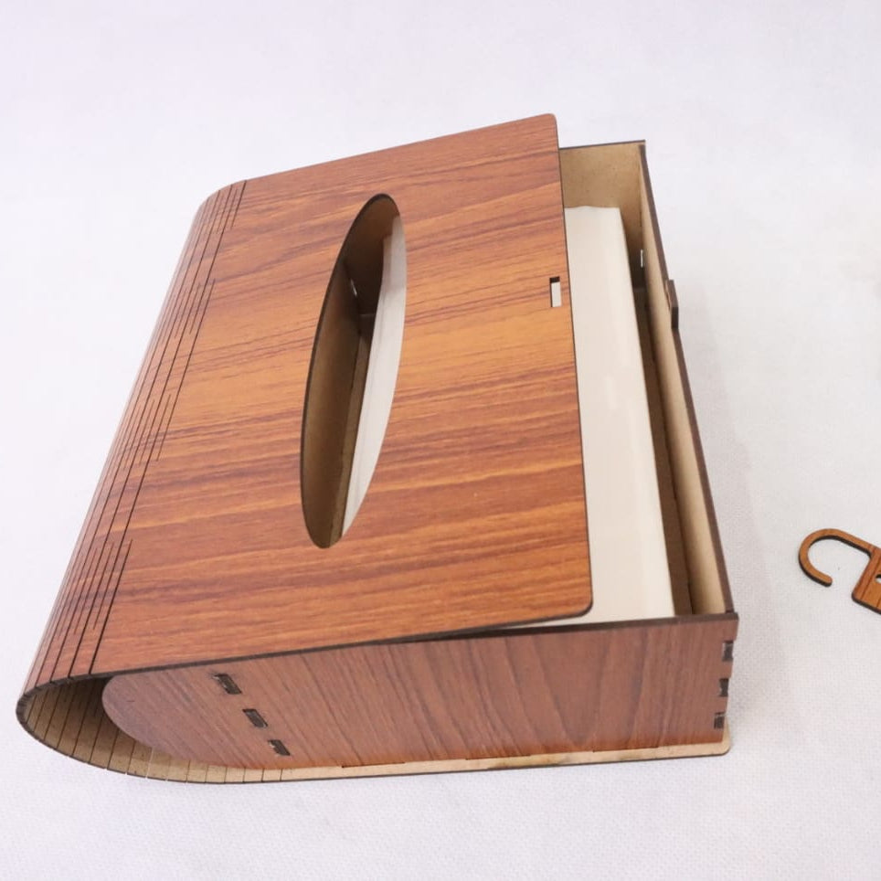 Plain Wooden Tissue Box Elegant Design Smooth Finish