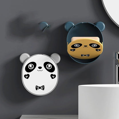 Wall Mounted Cute Panda Soap Dish Holder
