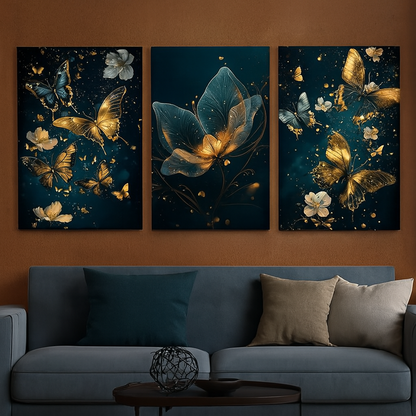 3 Pcs Butterfly Wall Art Frame Set